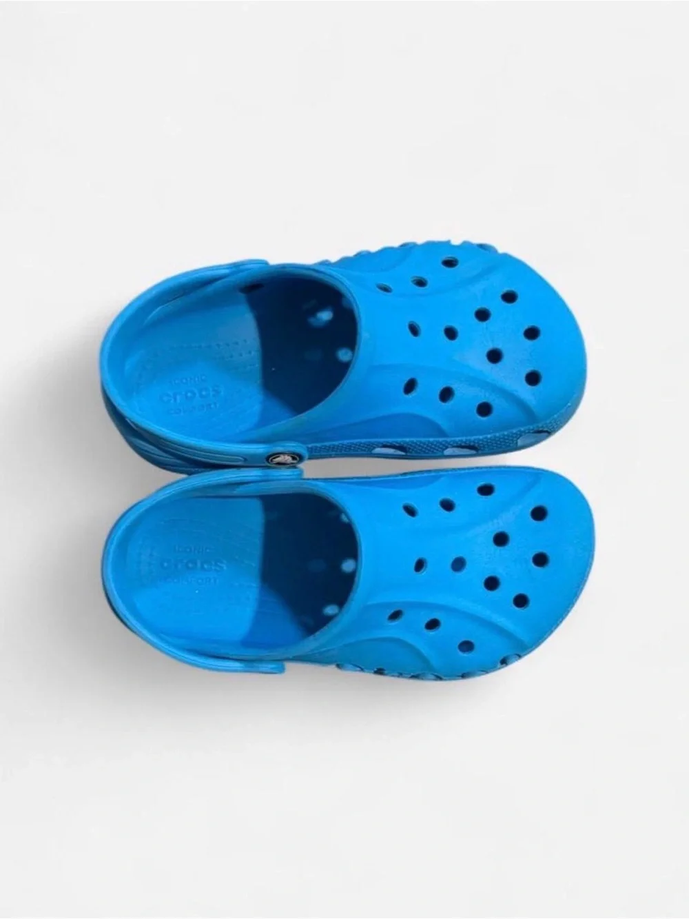 CROCS Kids Lightweight Blue Clogs with Heel Strap